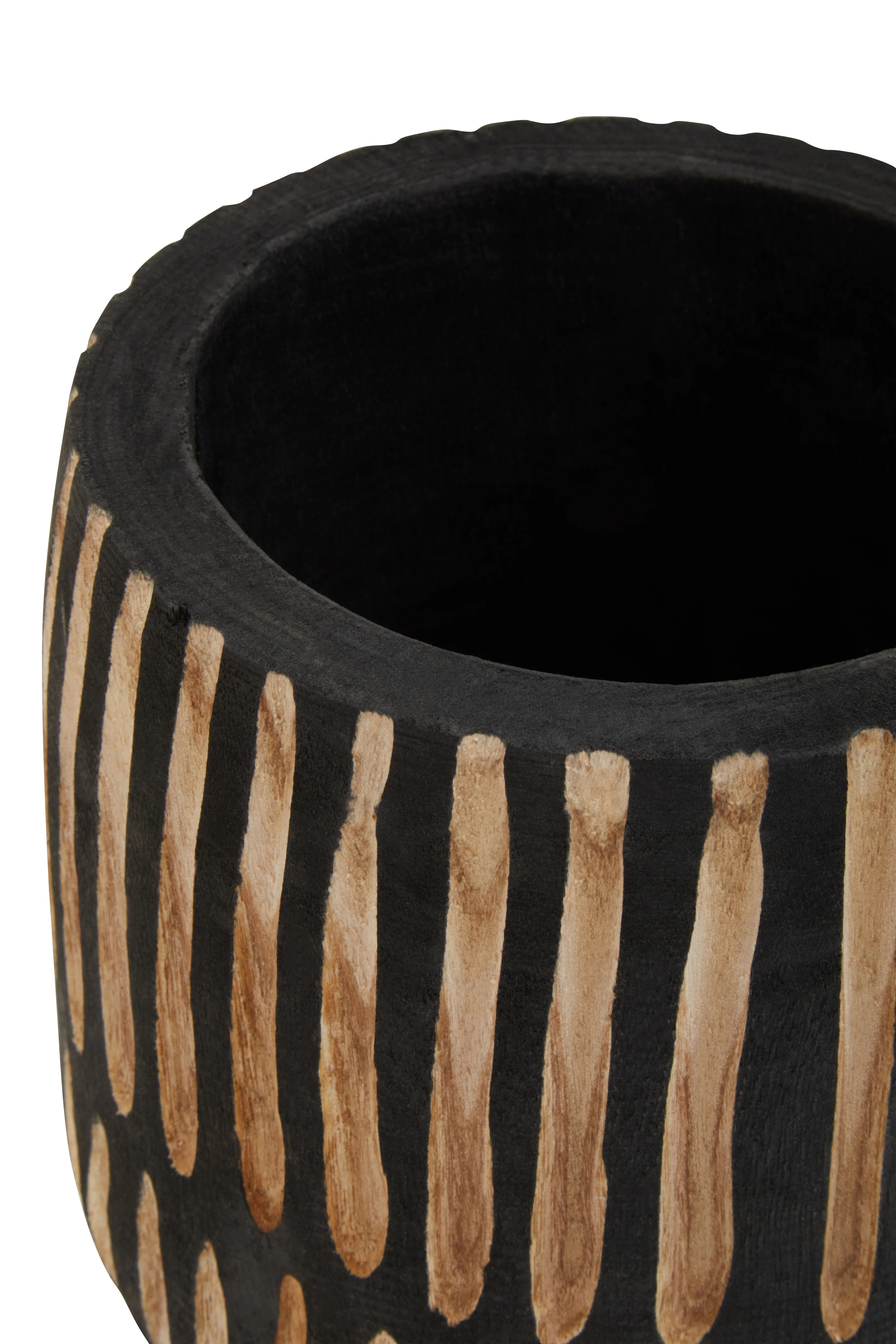 Harmony Engraved Natural & Black Planter | Small